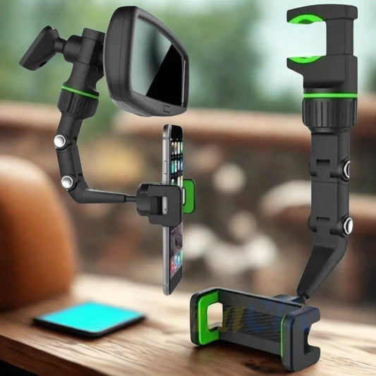Soporte Celular 360° para Retrovisor — Seguridad Real + Uso Multifuncional
