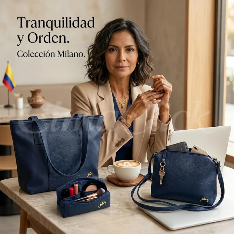 Kit de 3 Carteras de cuero Velez Milano