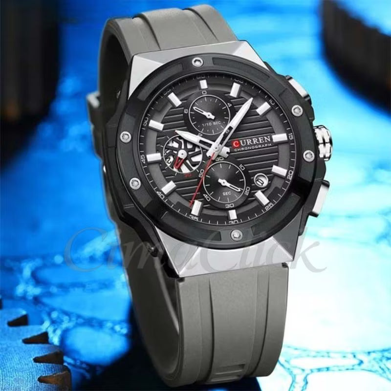 Reloj Curren 8462 Cronógrafo Deportivo de Silicona – Diseño Premium para Hombre