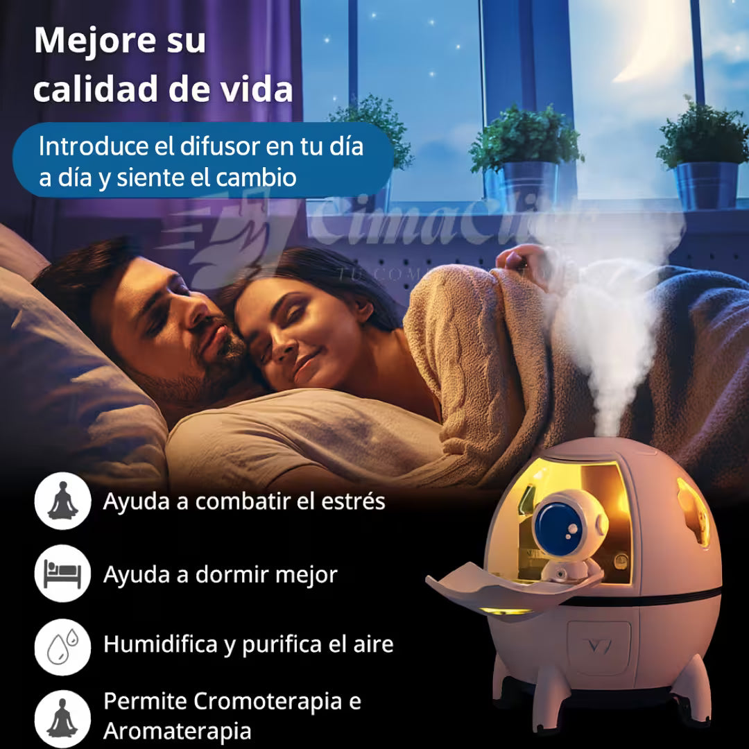 Humidificador Astronauta — Aire más Humedo, Sueño Profundo y Respiración Fácil