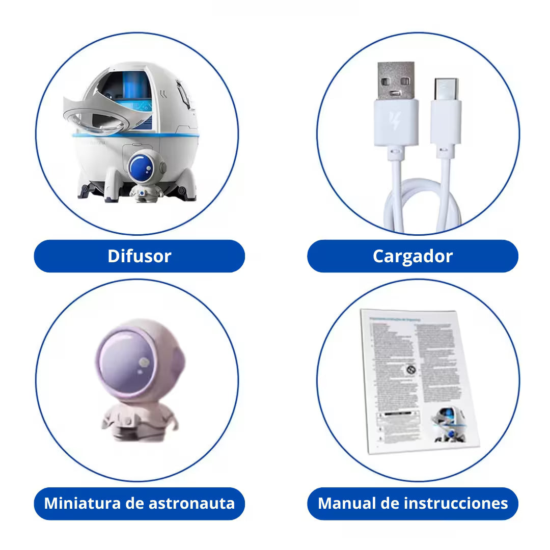 Humidificador Astronauta — Aire más Humedo, Sueño Profundo y Respiración Fácil