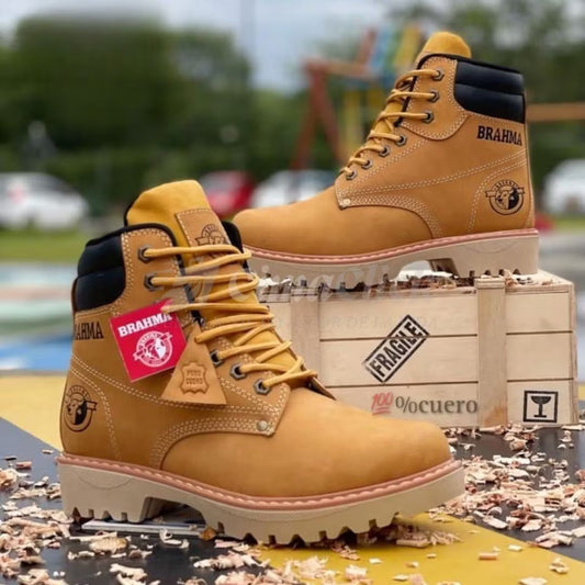 Botas Brahma de Cuero Premium - Resistencia Real Para Hombres Que No Paran