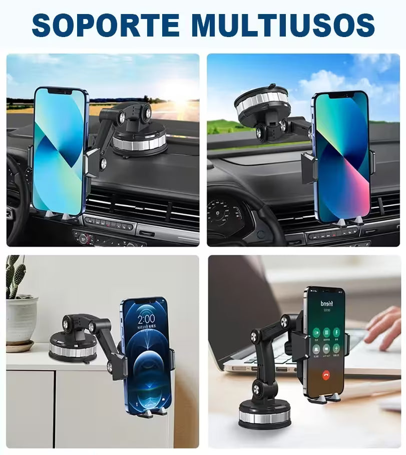 Soporte Celular 3-en-1 con Ventosa Súper Fuerte – No se Suelta