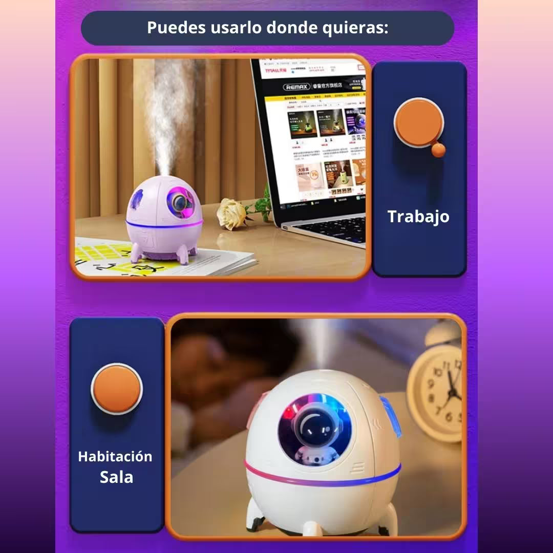 Humidificador Astronauta — Aire más Humedo, Sueño Profundo y Respiración Fácil