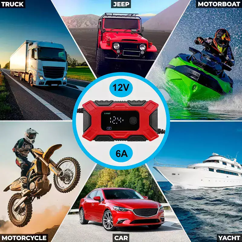 Cargador Inteligente 12V con Reparación por Pulso