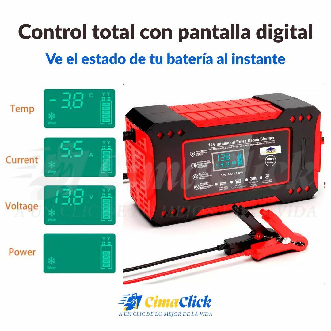 Cargador Inteligente 12V con Reparación por Pulso