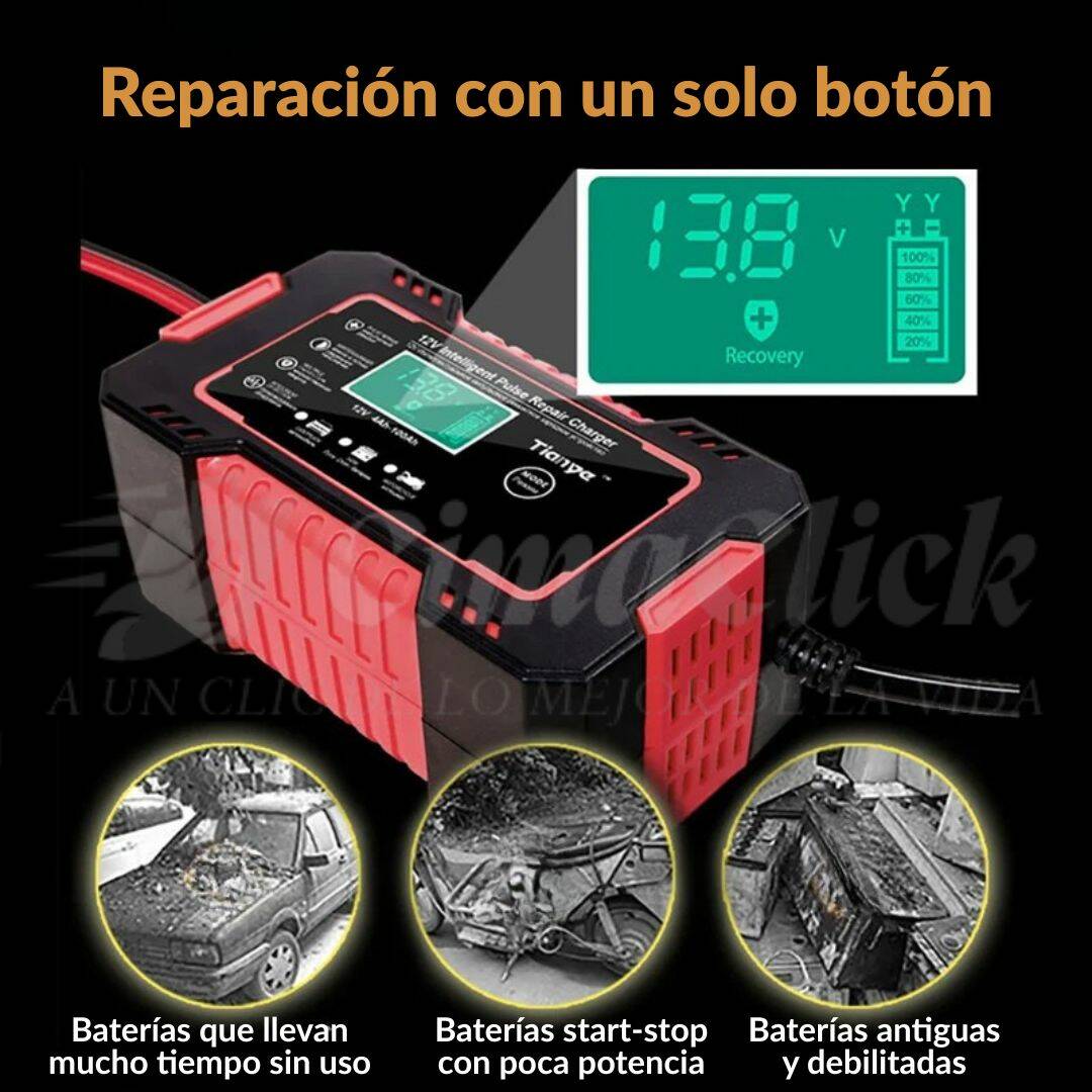 Cargador Inteligente 12V con Reparación por Pulso