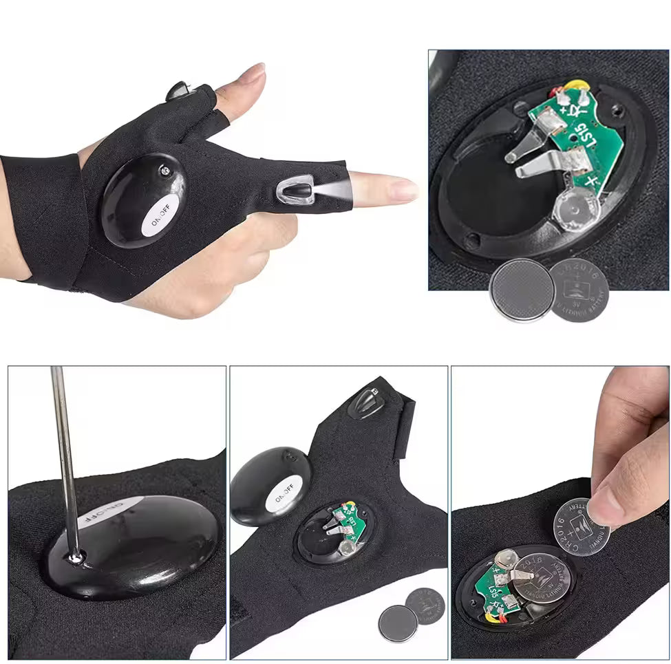 Luva de Mano con Luz LED - La Tercera Mano Inteligente
