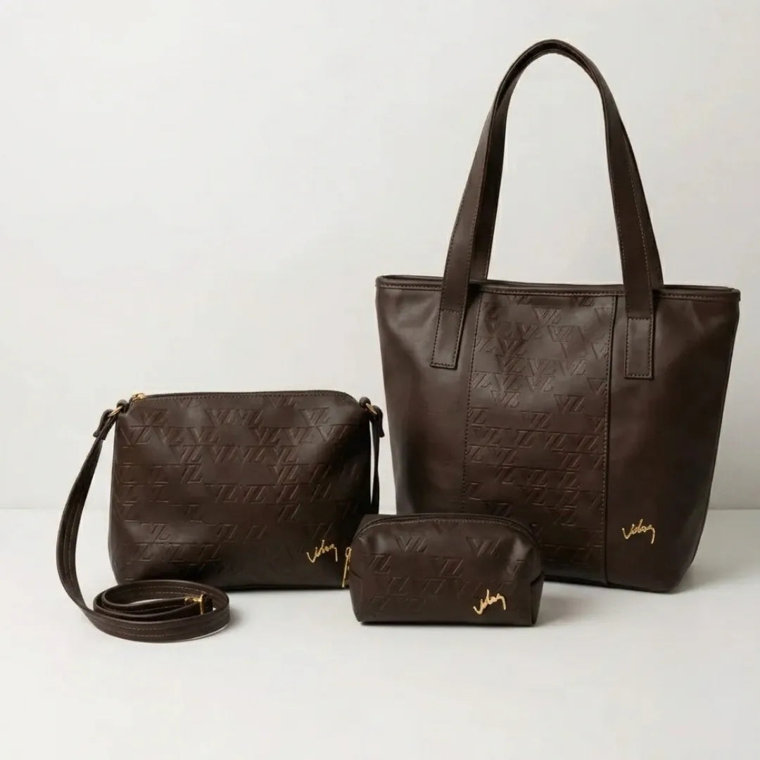 Kit de 3 Carteras de cuero Velez Milano