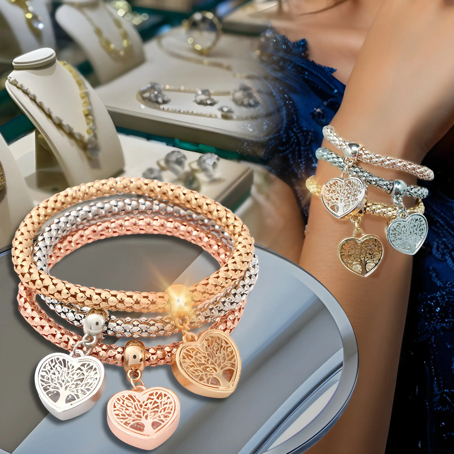 Combo 3 Pulseras Árbol de la Vida | Elegancia y Significado