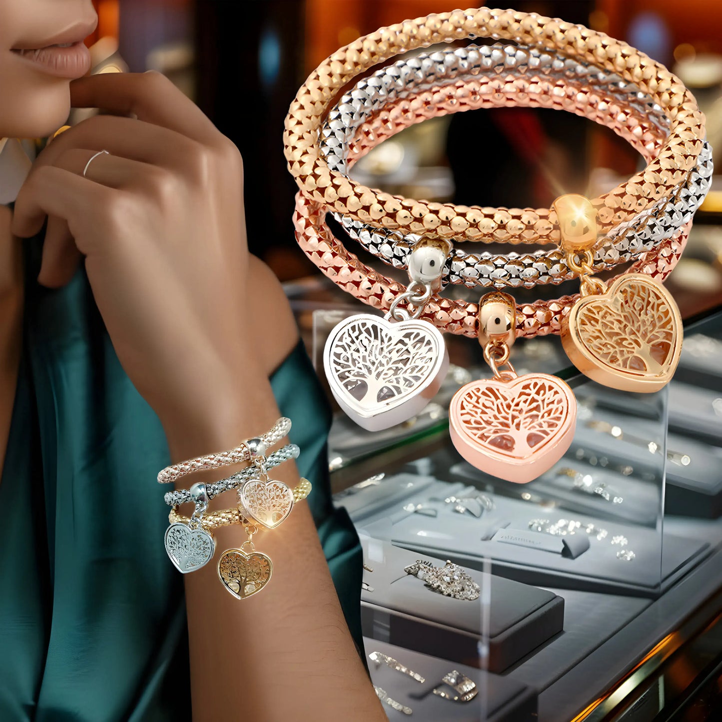 Combo 3 Pulseras Árbol de la Vida | Elegancia y Significado